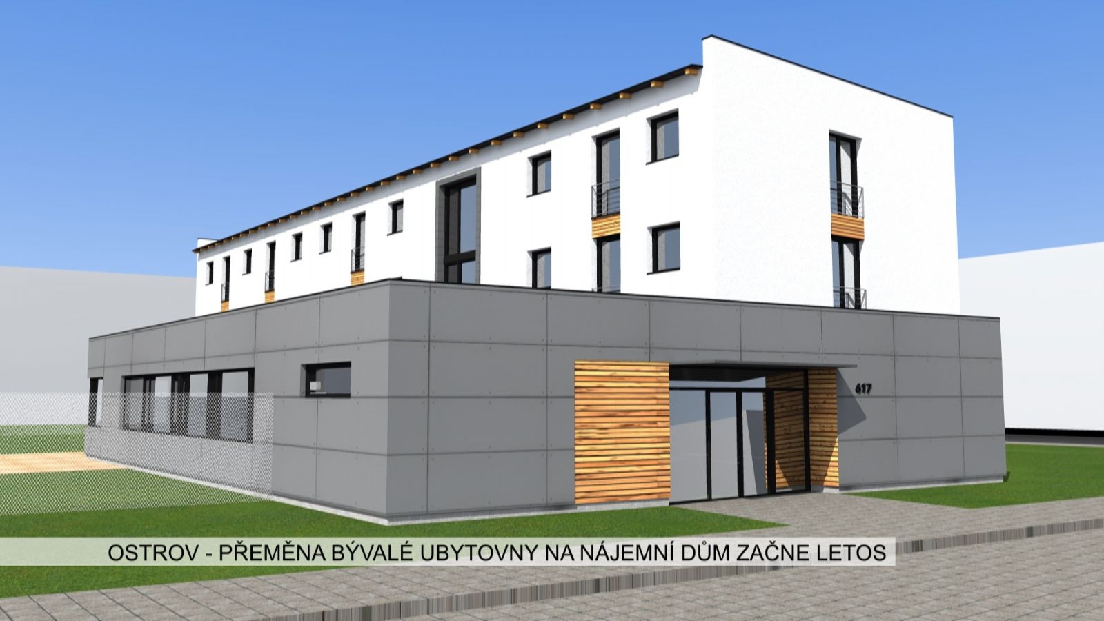 Ostrov: Přeměna bývalé ubytovny na nájemní dům začne letos (TV Západ)