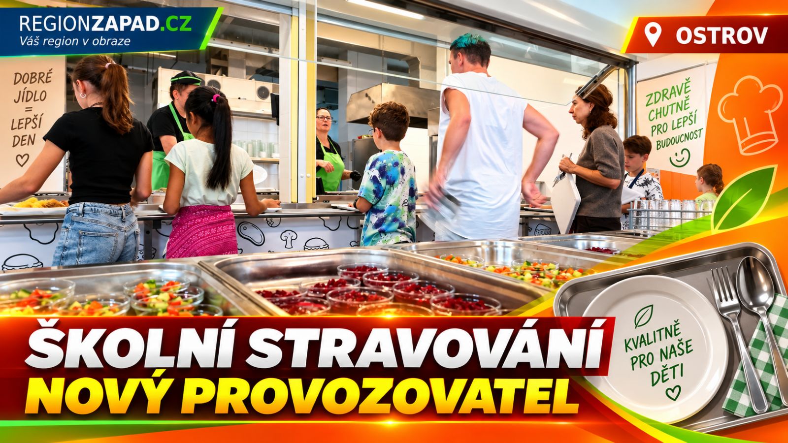 Ostrov: Školní stravování přebral nový provozovatel (TV Západ)