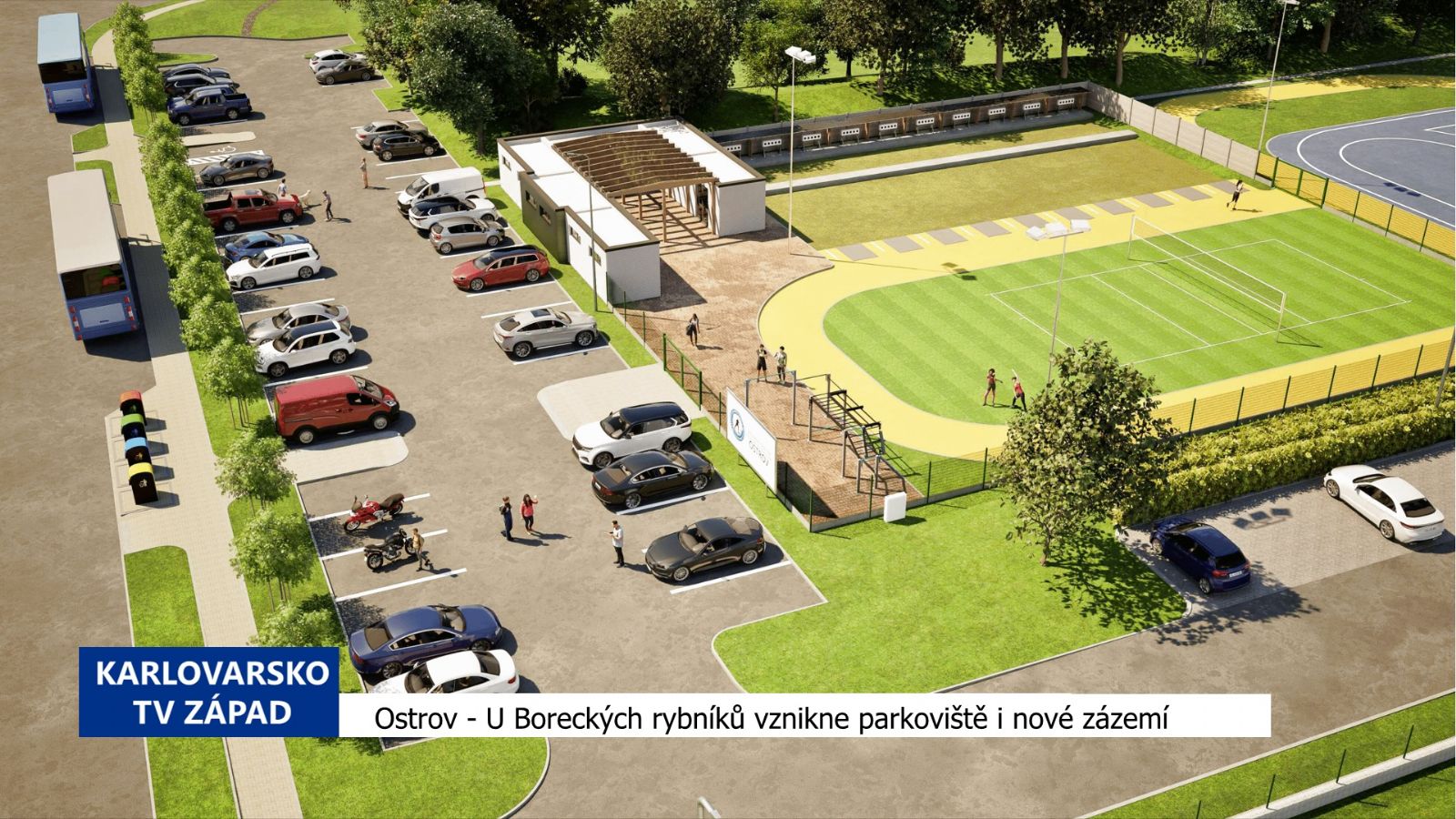 Ostrov: U Boreckých rybníků vznikne parkoviště i nové zázemí (TV Západ)