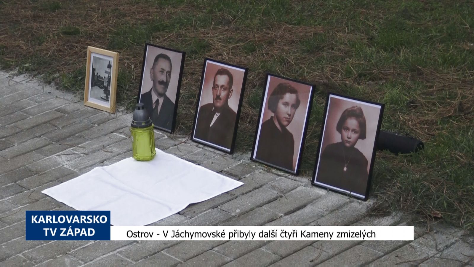 Ostrov: V Jáchymovské ulici přibyly další čtyři Kameny zmizelých (TV Západ)