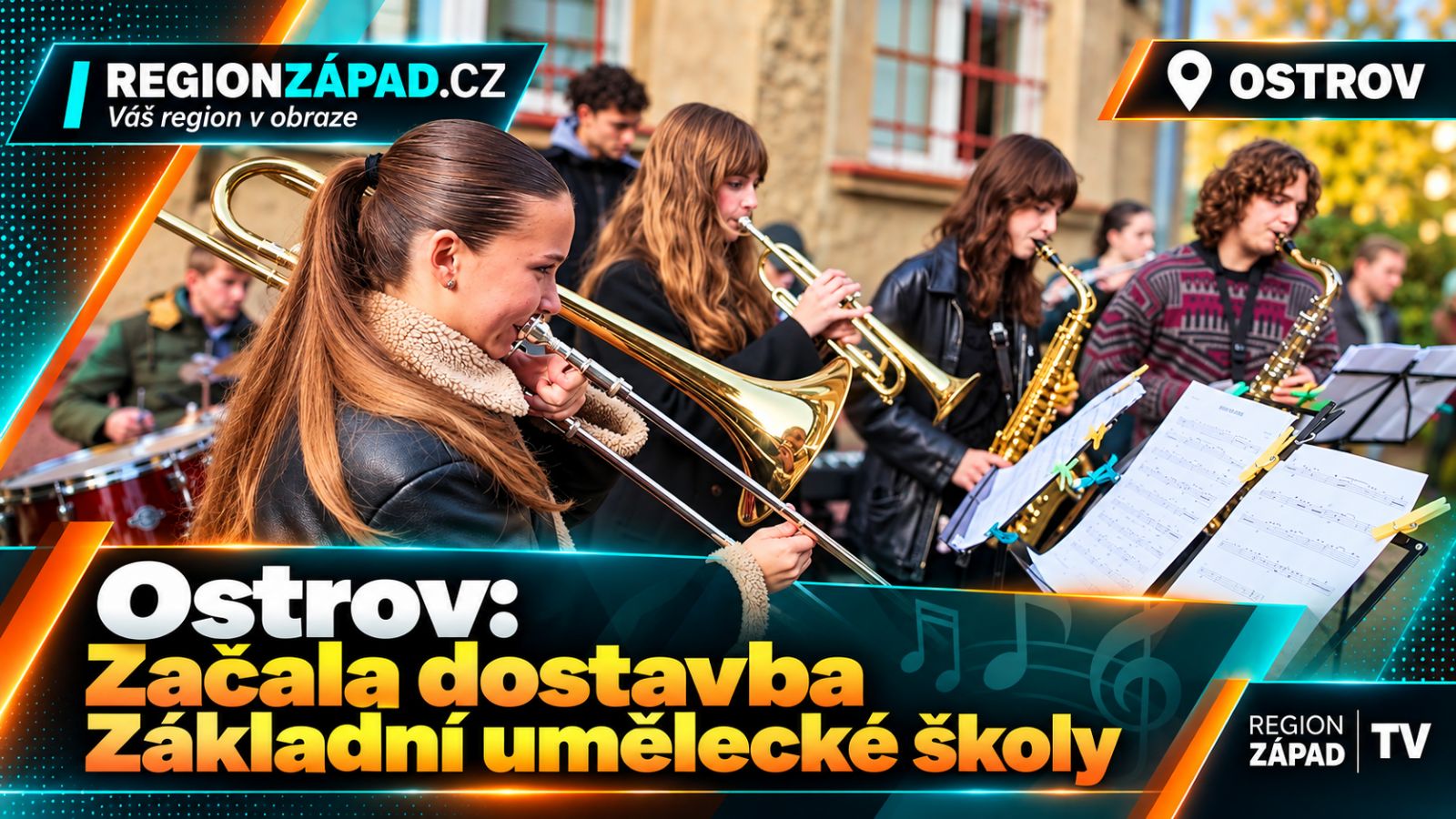 Ostrov: Začala dostavba základní umělecké školy (TV Západ)