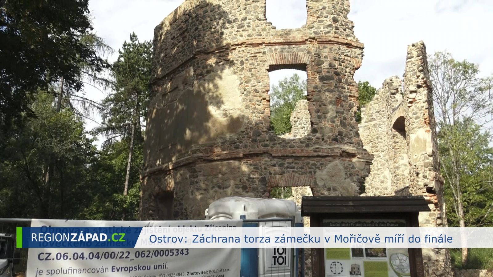 Ostrov: Záchrana torza zámečku v Mořičově míří do finále (TV Západ)