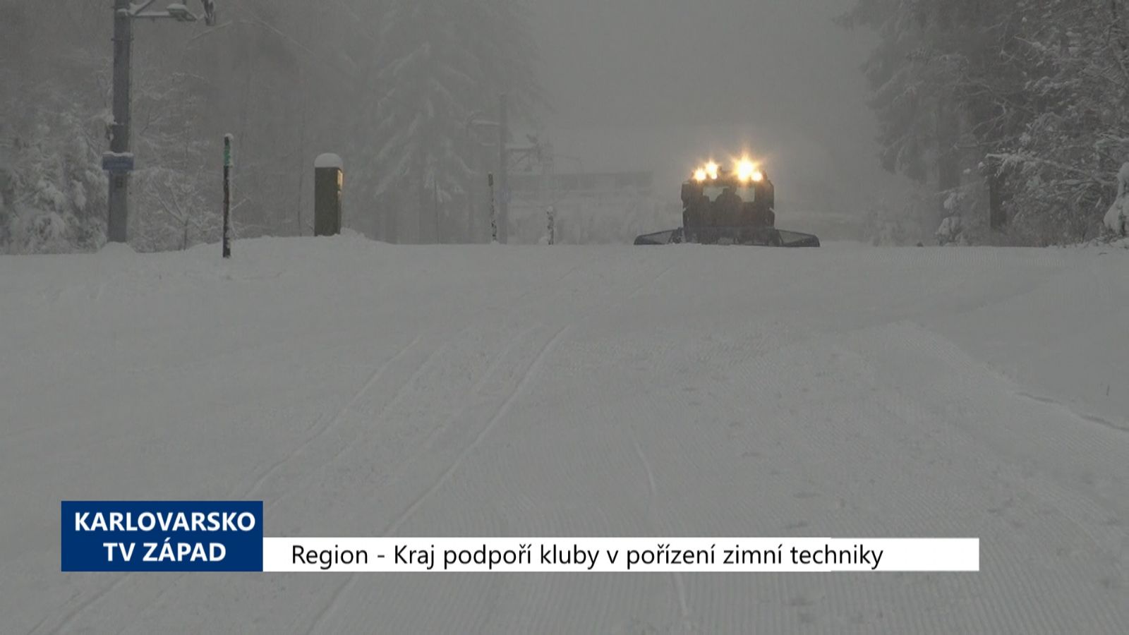 Region: Kraj podpoří kluby v pořízení zimní techniky (TV Západ)