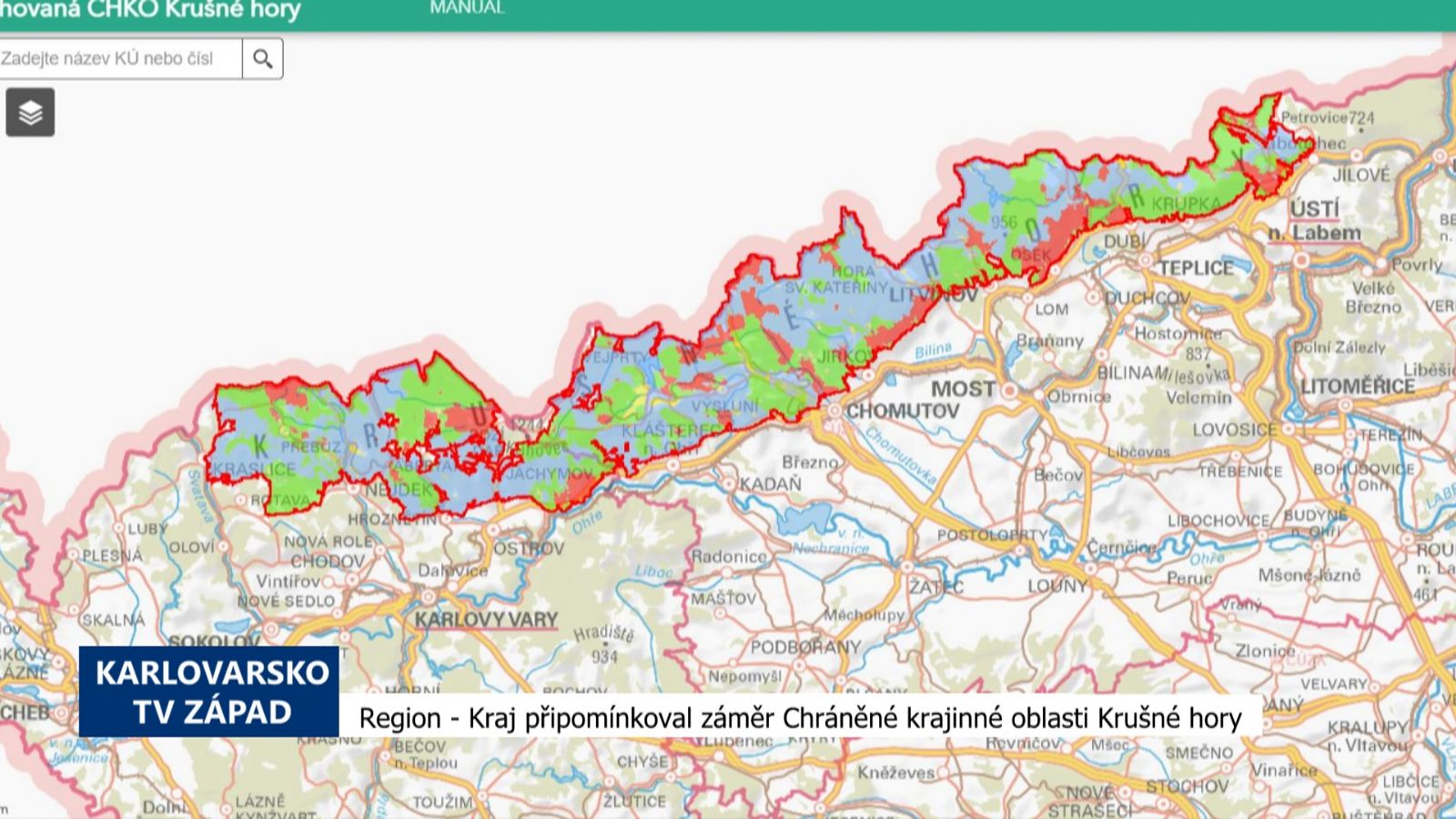 Region: Kraj připomínkoval záměr Chráněné oblasti Krušné hory (TV Západ)