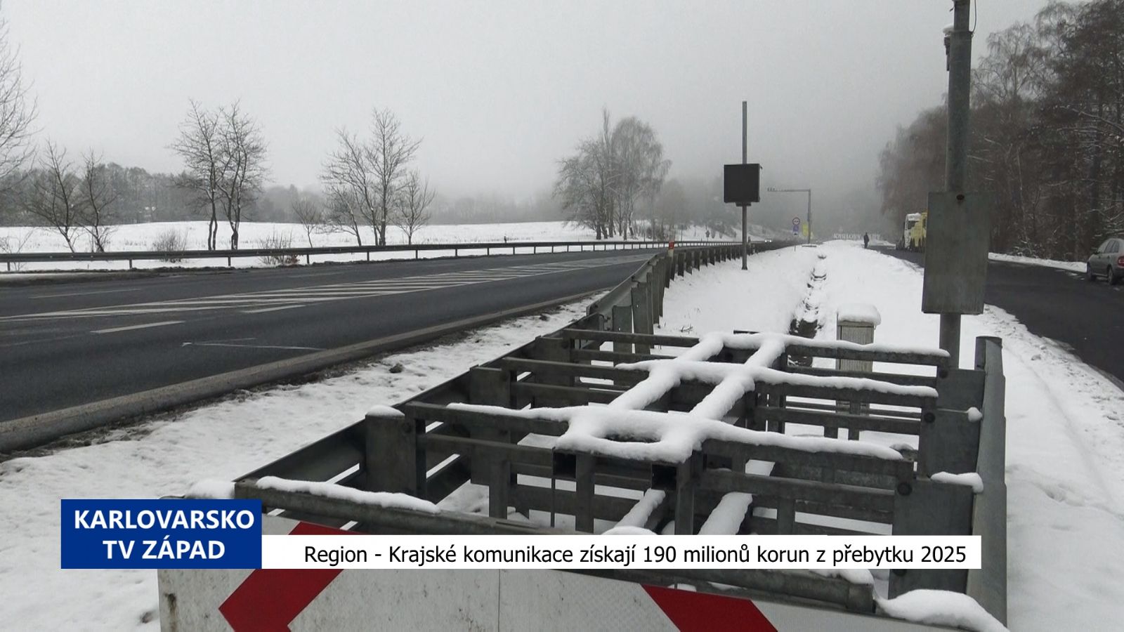 Region: Krajské komunikace získají 190 milionů korun z přebytku 2025 (TV Západ)