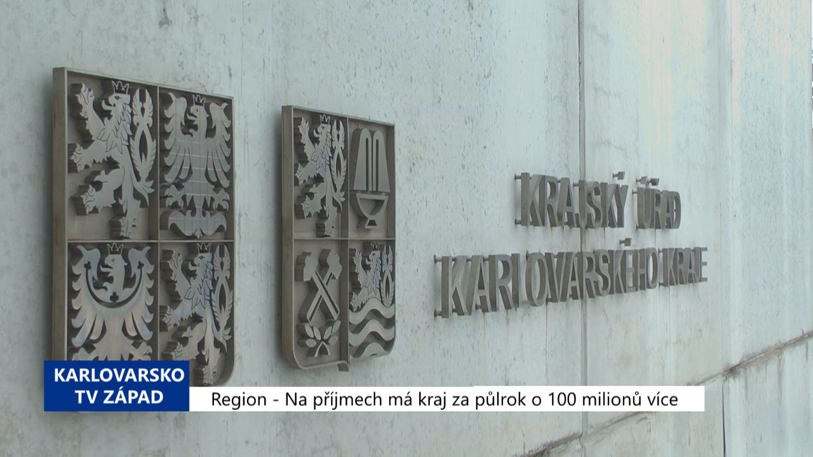 Region: Na příjmech má kraj za půlrok o 100 milionů více (TV Západ)