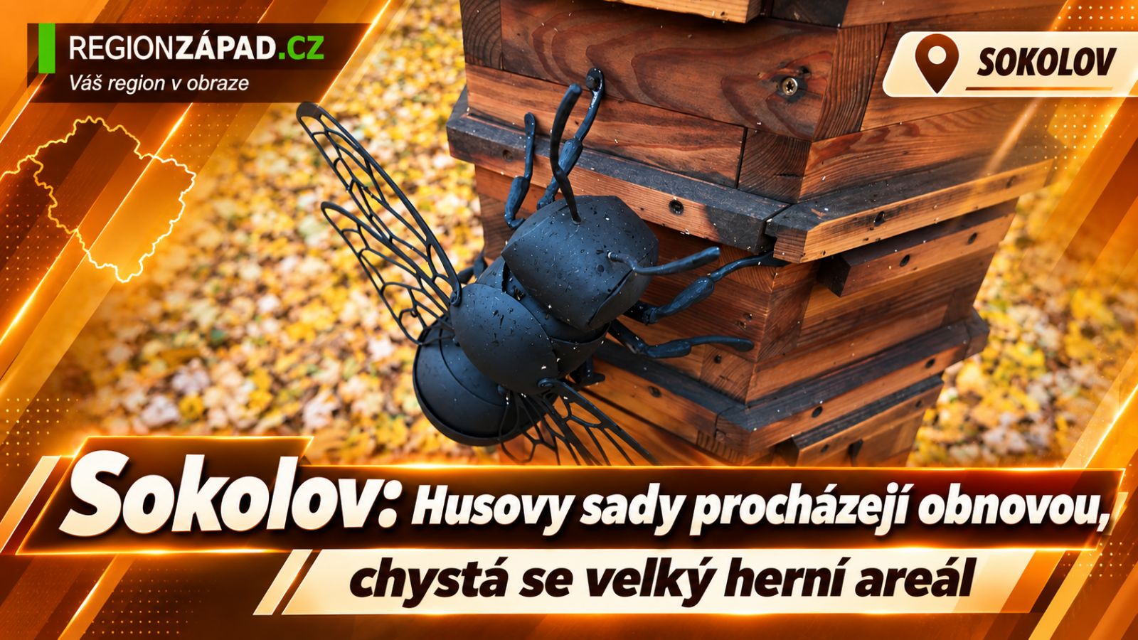 Sokolov: Husovy sady procházejí obnovou, chystá se velký herní areál (TV Západ)