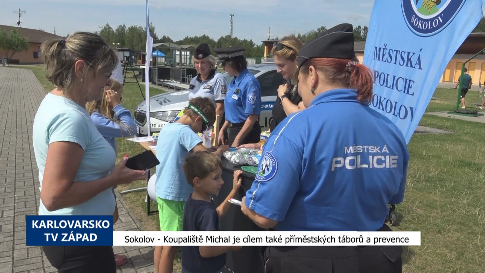 Sokolov: Koupaliště Michal je cílem také příměstských táborů a prevence (TV Západ)