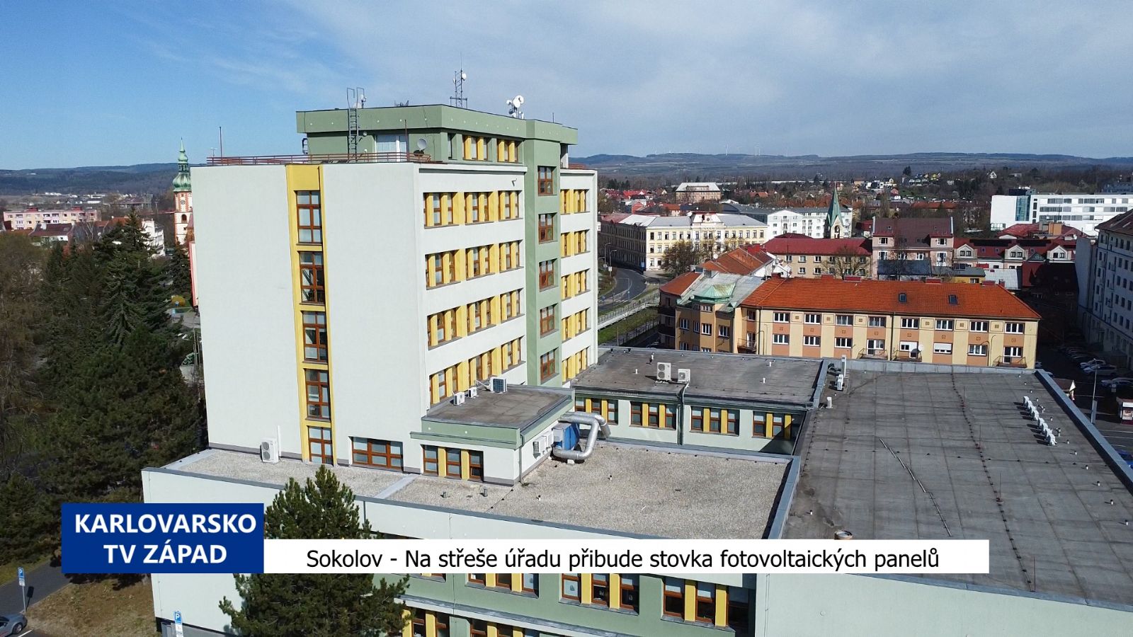 Sokolov: Na střeše úřadu přibude stovka fotovoltaických panelů (TV Západ)
