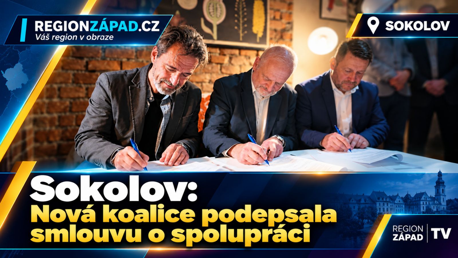 Sokolov: Nová koalice podepsala smlouvu o spolupráci (TV Západ)