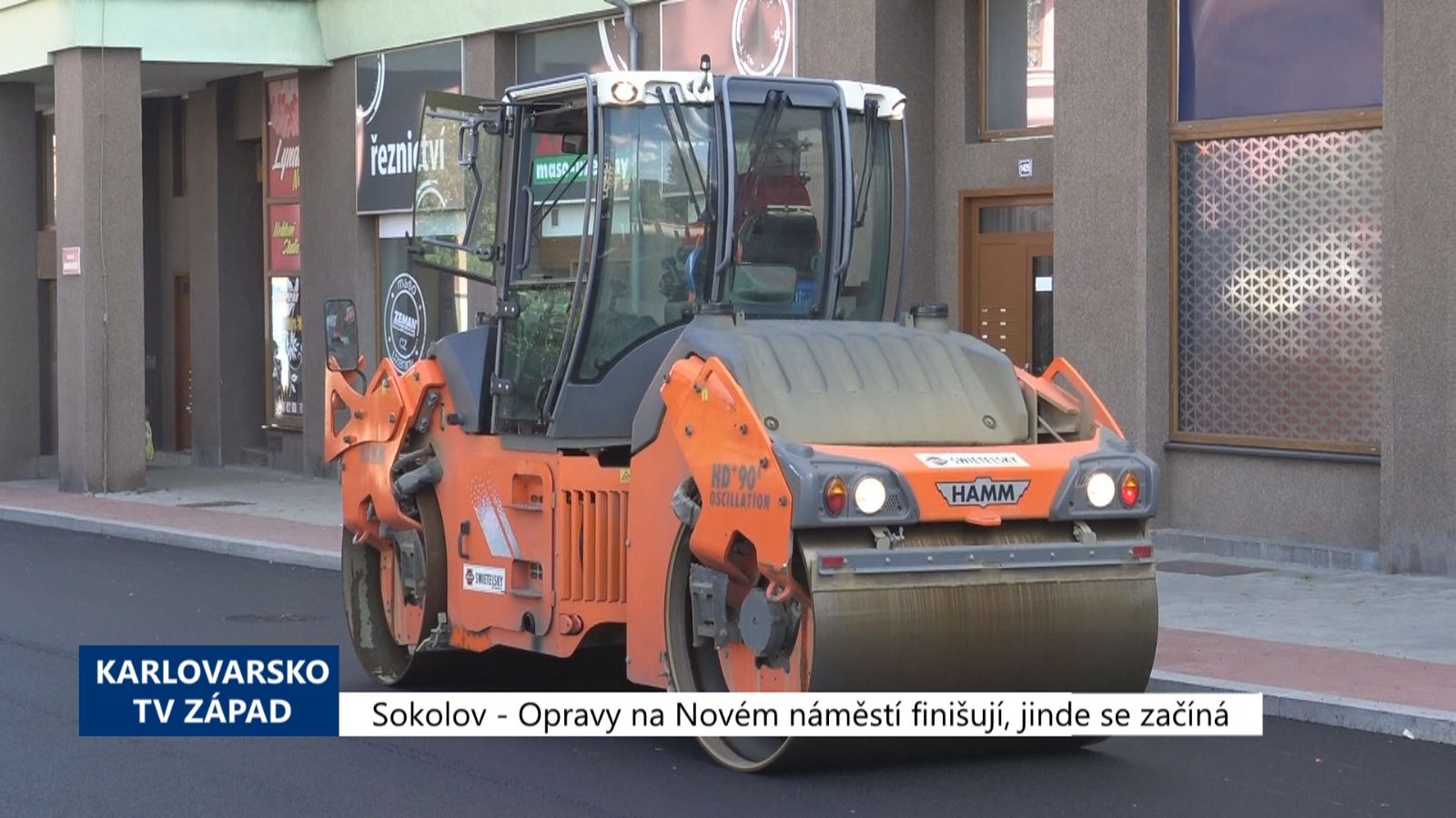 Sokolov: Opravy na Novém náměstí finišují, jinde se začíná (TV Západ)