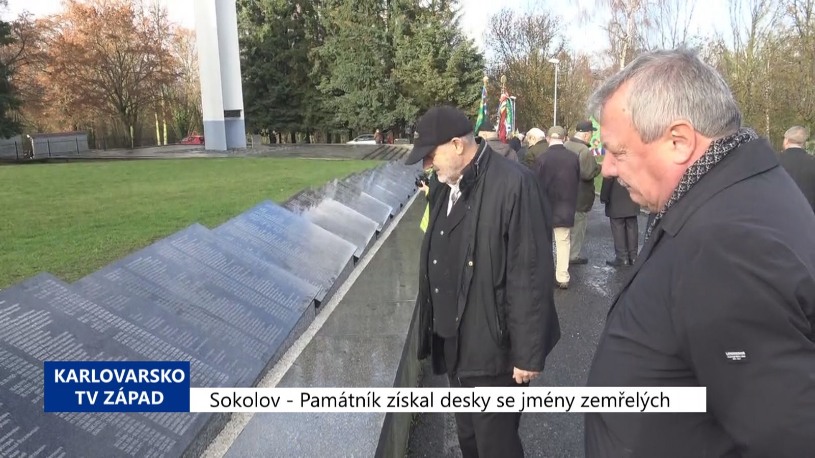 Sokolov: Památník získal desky se jmény zemřelých (TV Západ)