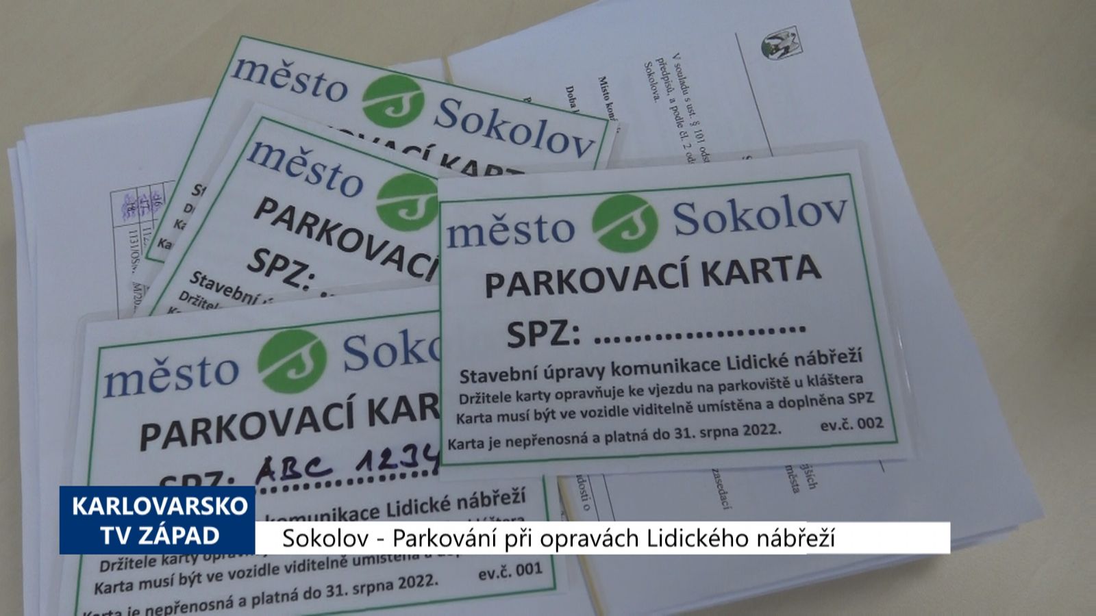 Sokolov: Parkování při opravách Lidického nábřeží bude vyhrazeno (TV Západ)