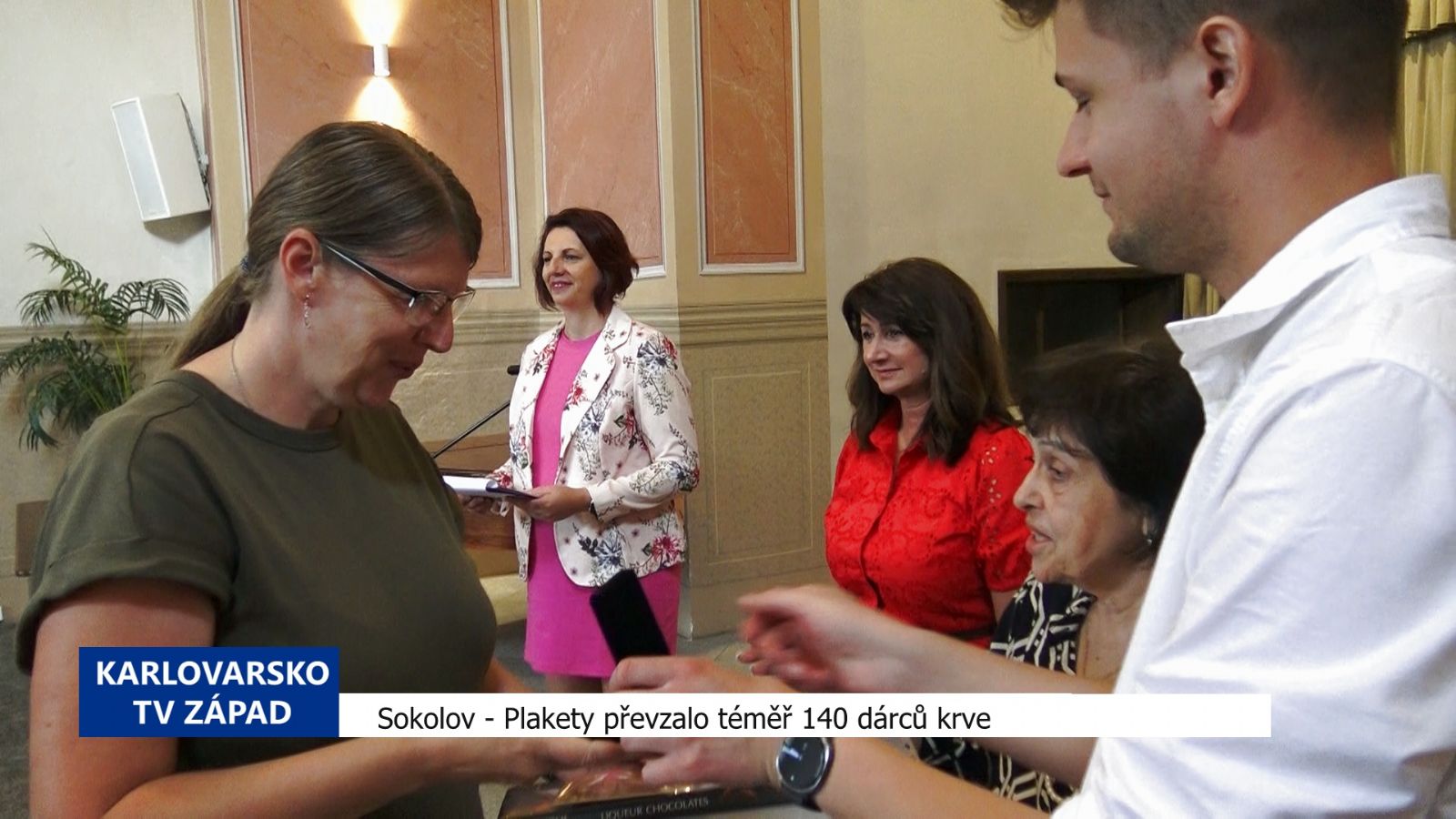 Sokolov: Plakety převzalo téměř 140 dárců krve (TV Západ)