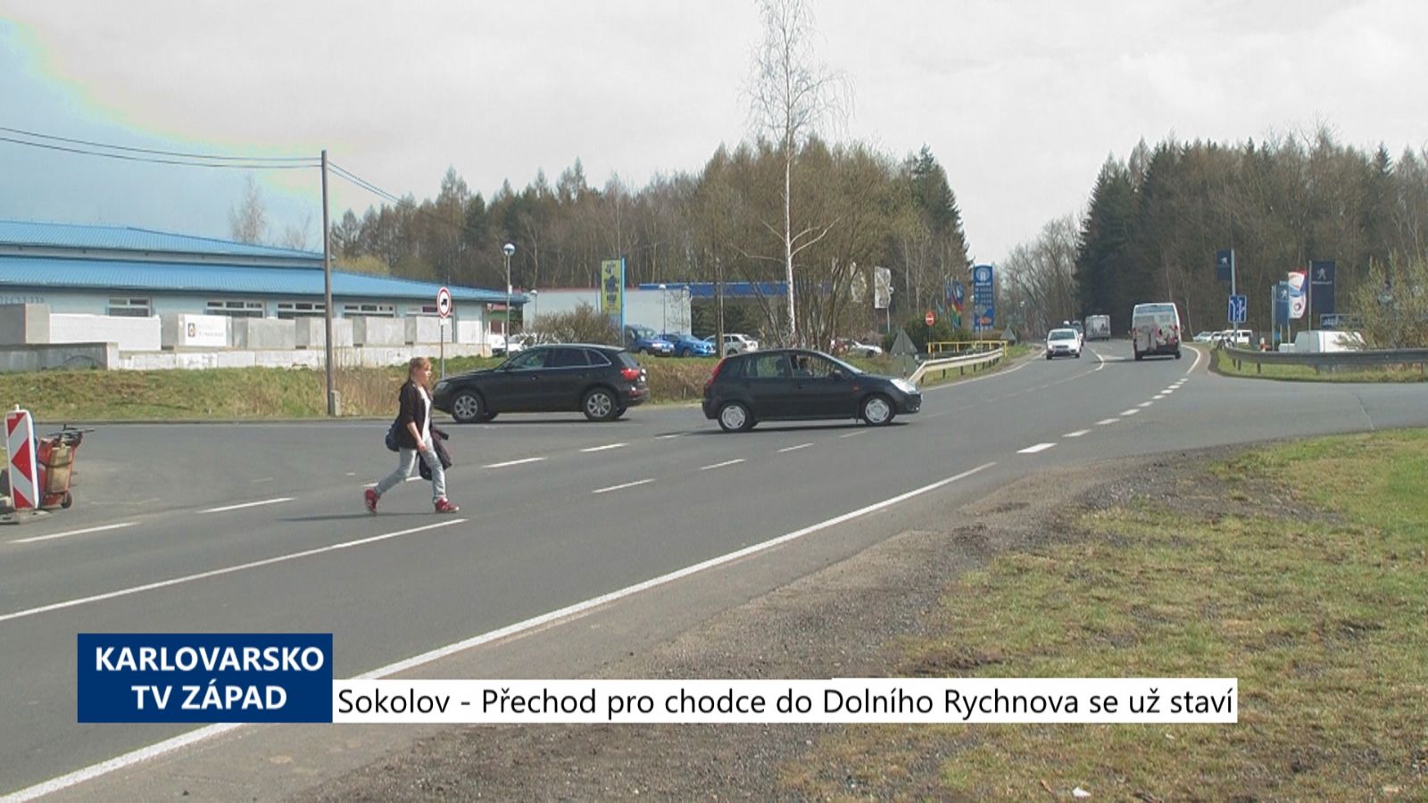  Sokolov: Přechod pro chodce do Dolního Rychnova se už staví (TV Západ)