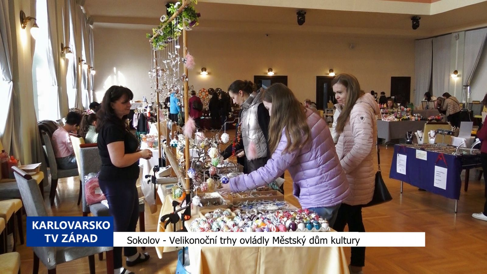 Sokolov: Velikonoční trhy ovládly Městský dům kultury (TV Západ)