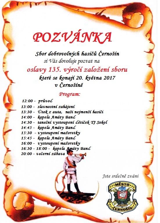obrázek: Černošín: Dobráci slaví 135. výročí založení 