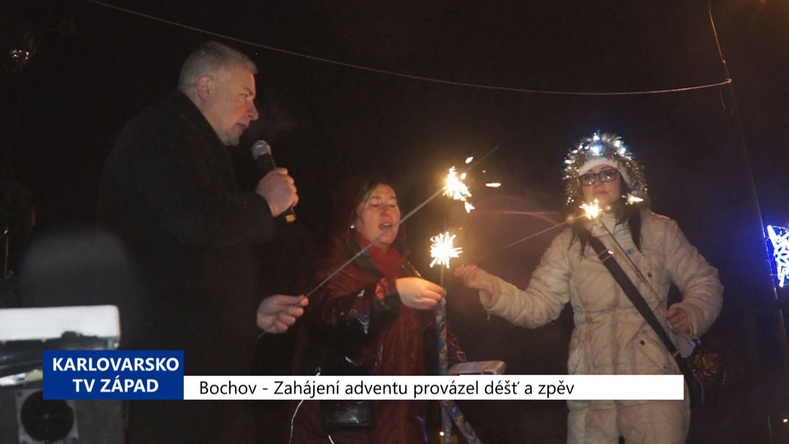 Bochov: Zahájení adventu provázel déšť a zpěv (TV Západ)