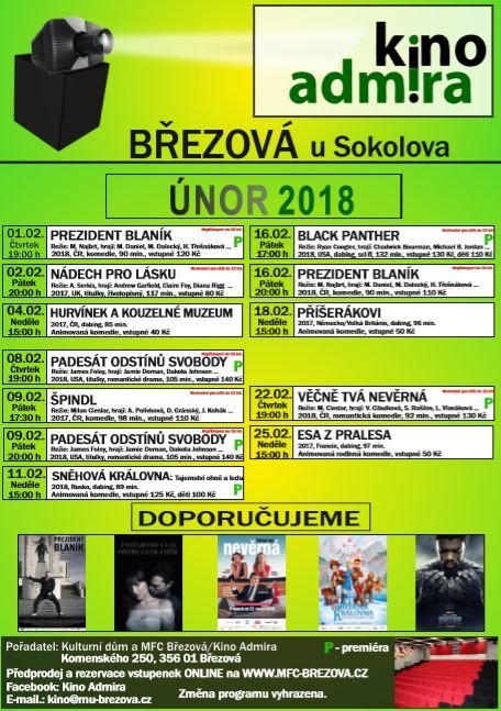 Březová: Únorový program kulturního domu