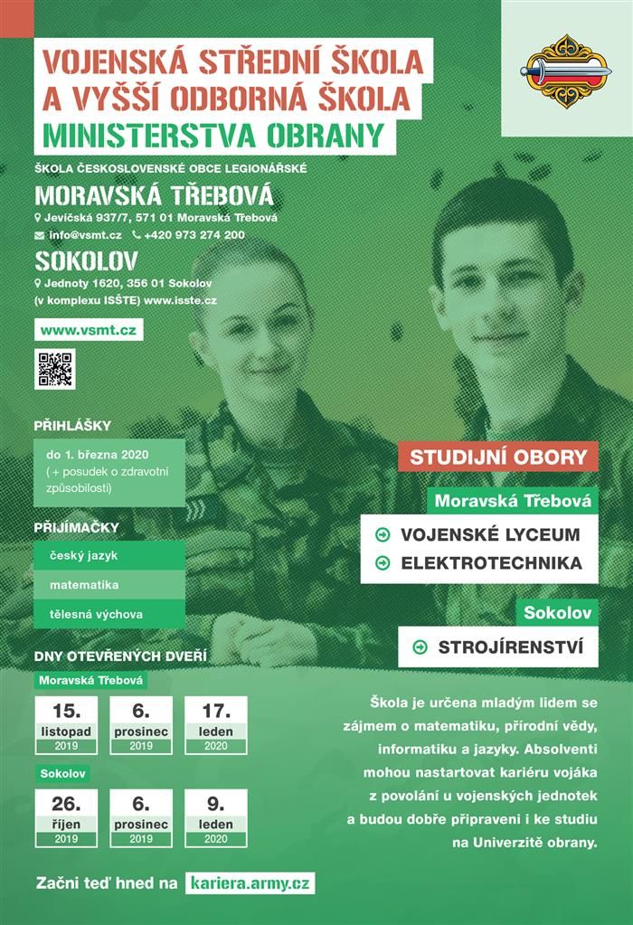 obrázek: Chcete studovat vojenskou střední školu v Sokolově?
