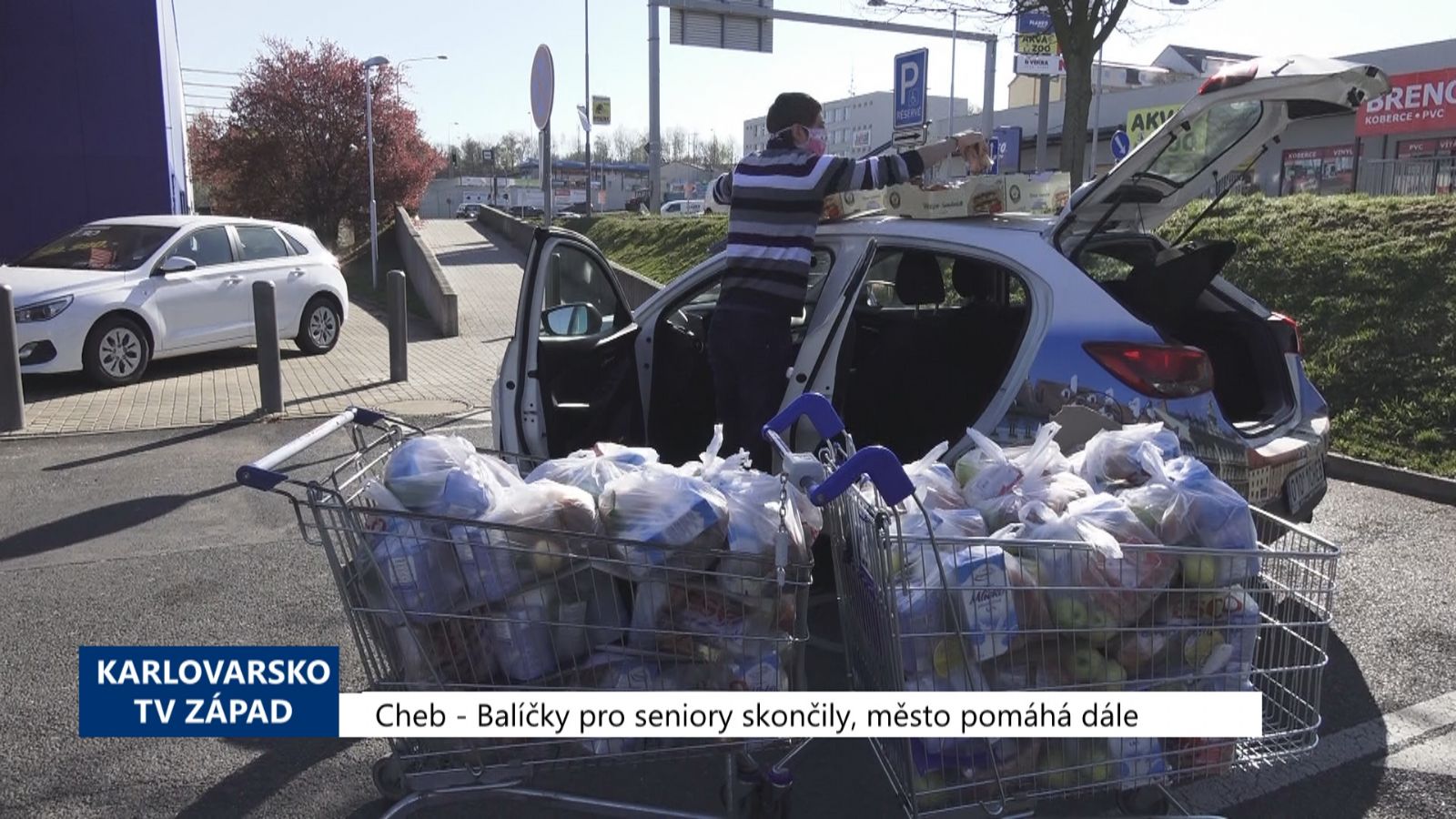 Cheb: Balíčky pro seniory skončily, město pomáhá dále (TV Západ)