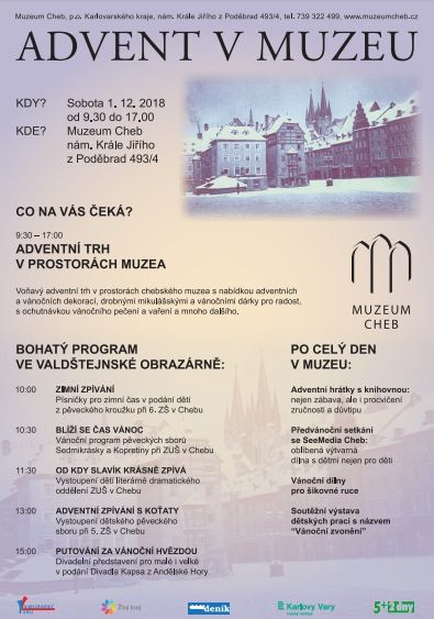 obrázek: Cheb: Blíží se 20. muzejní adventní trh