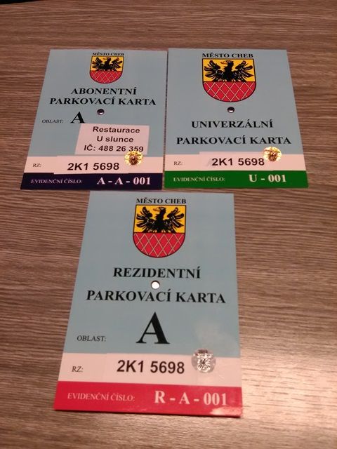 Cheb: Informace k výdeji parkovacích karet pro rok 2019