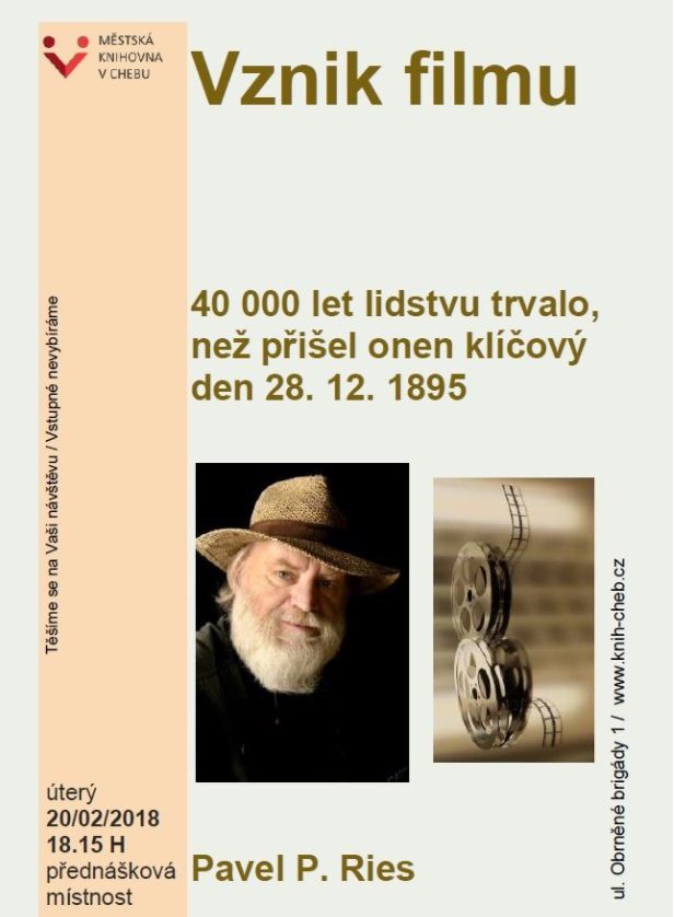 obrázek: Cheb: Knihovna zve na přednášku Vznik filmu