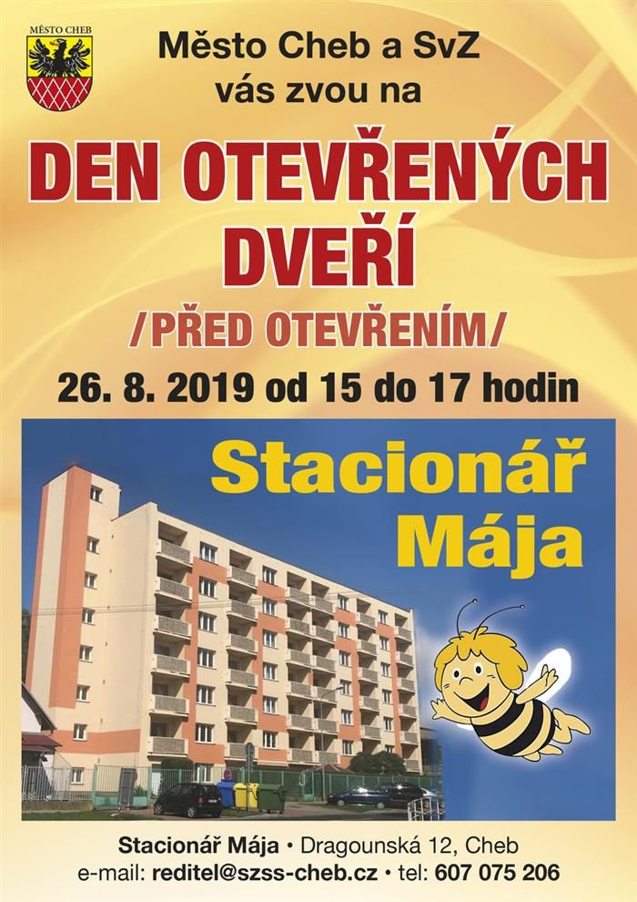 Cheb: Město zve na Den otevřených dveří stacionáře Mája