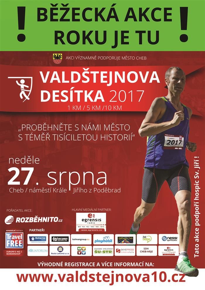 Cheb: Přijďte si zaběhnout Valdštejnskou desítku