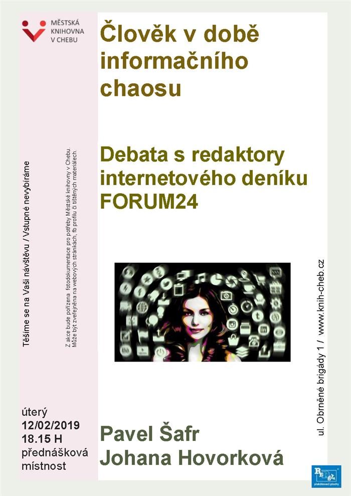 Cheb: V knihovně se uskuteční Debata s redaktory internetového deníku 