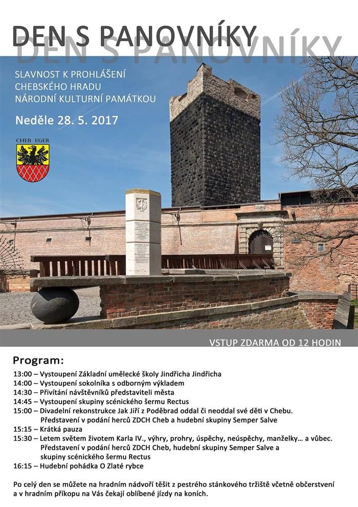 Cheb: V neděli bude na hradě Den s panovníky