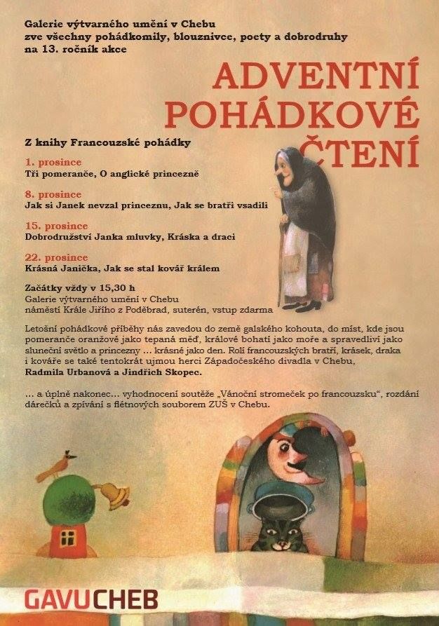obrázek: Cheb: V sobotu se v galerii koná Adventní pohádkové čtení