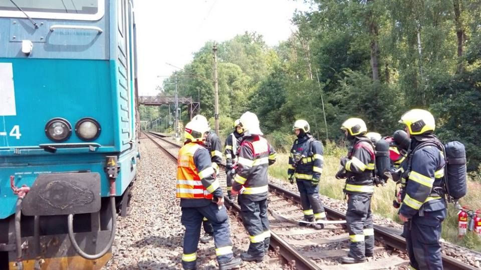obrázek: Citice: Hasiči zasahovali u požáru lokomotivy