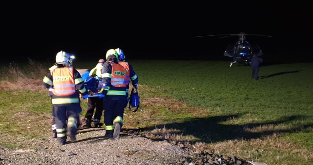 obrázek: Čtyřikrát letěl v neděli do kraje záchranářský vrtulník
