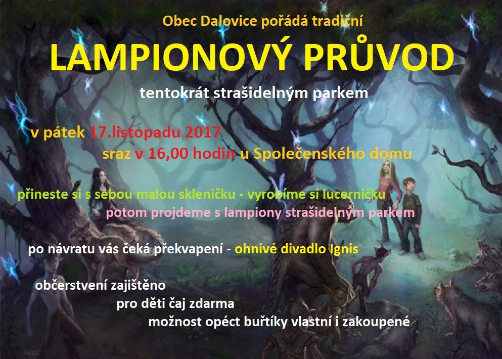 Dalovice: Obec pořádá Lampionový průvod