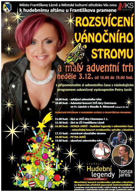 Františkovy Lázně: Město zve na rozsvícení vánočního stromu