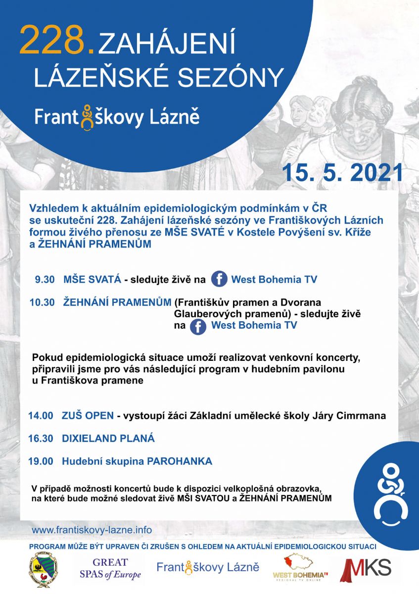 Františkovy Lázně: Zahájení 228. lázeňské sezóny
