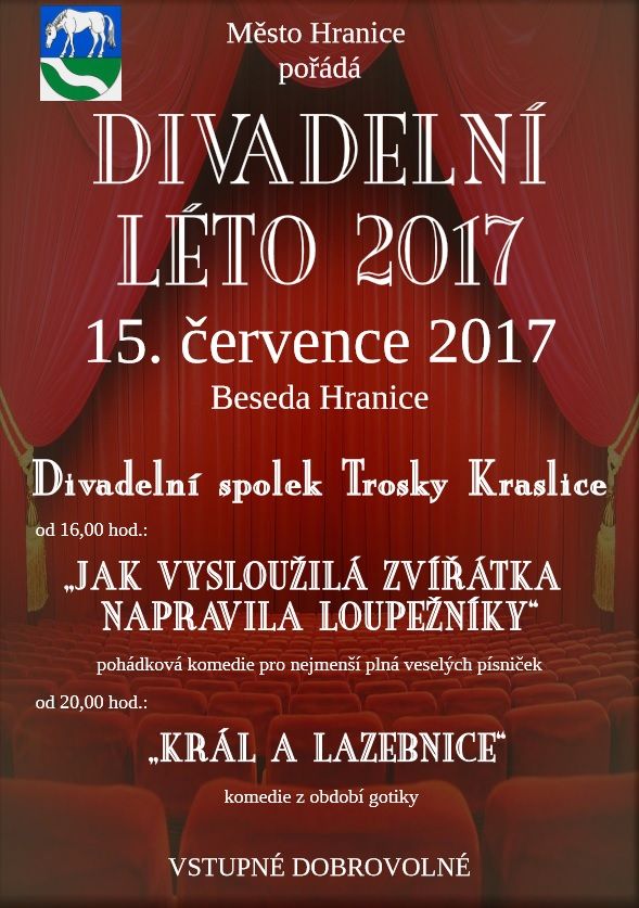 obrázek: Hranice: Ve městě se bude konat Divadelní léto