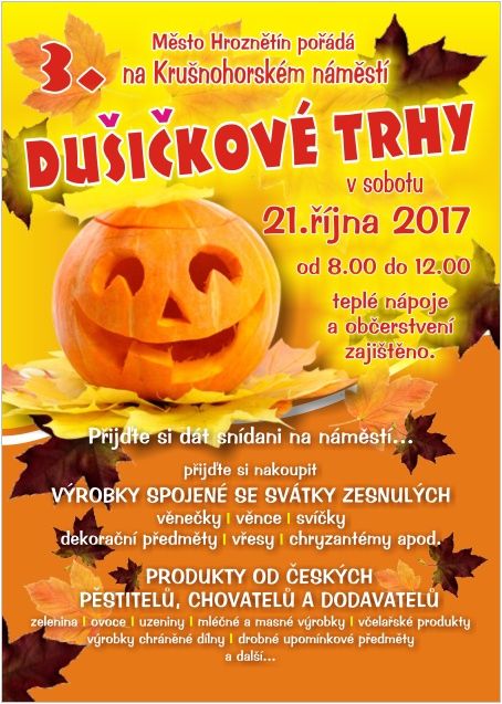 Hroznětín: Ve městě se budou konat Dušičkové trhy