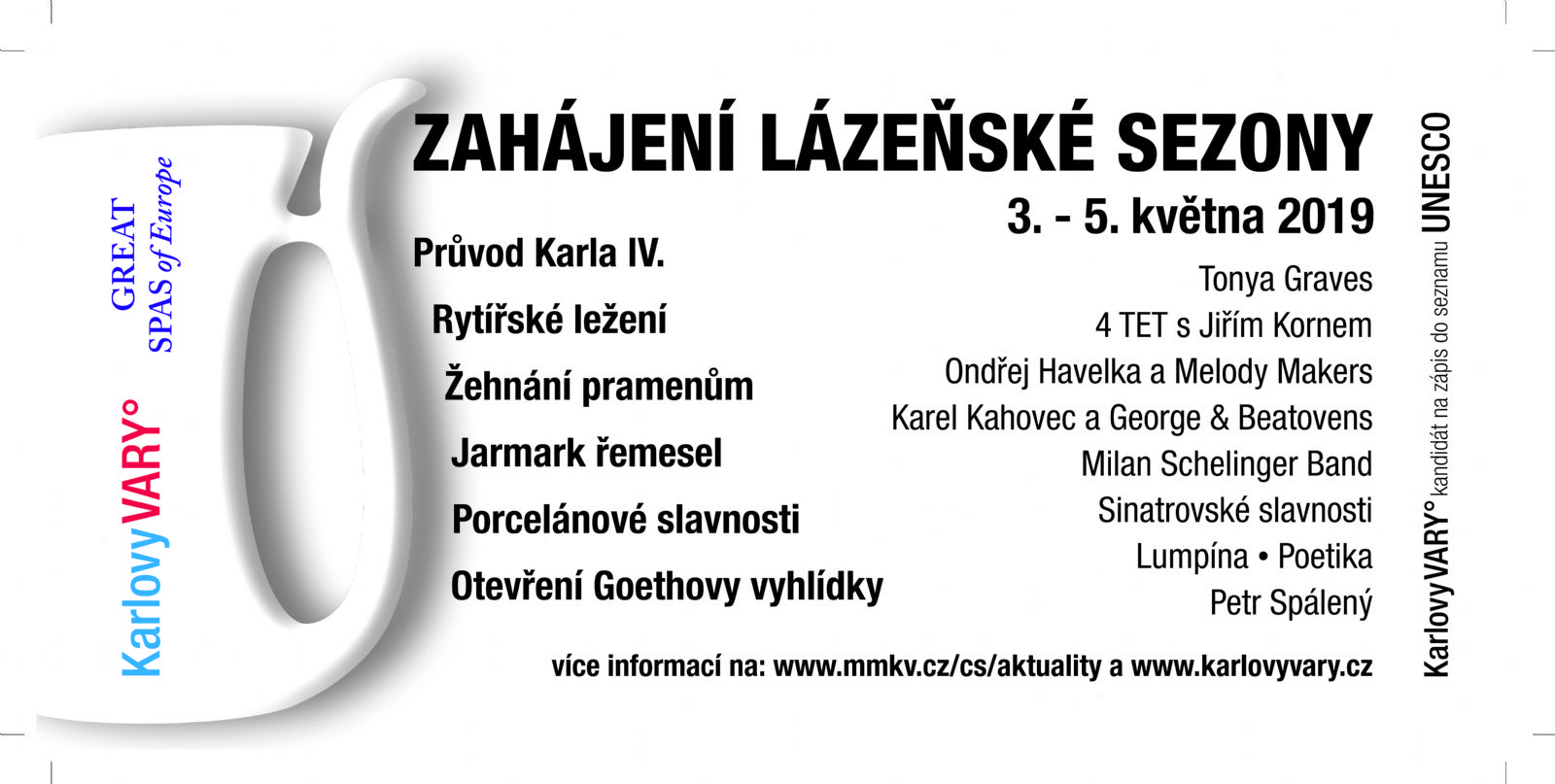 Karlovy Vary: V prvním květnovém týdnu město zahájí novou lázeňskou sezónu