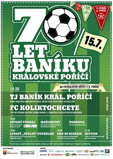 Královské Poříčí: Baník oslaví 70 let od založení