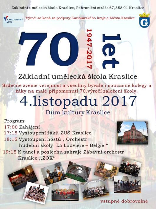 Kraslice: ZUŠka oslaví 70 let