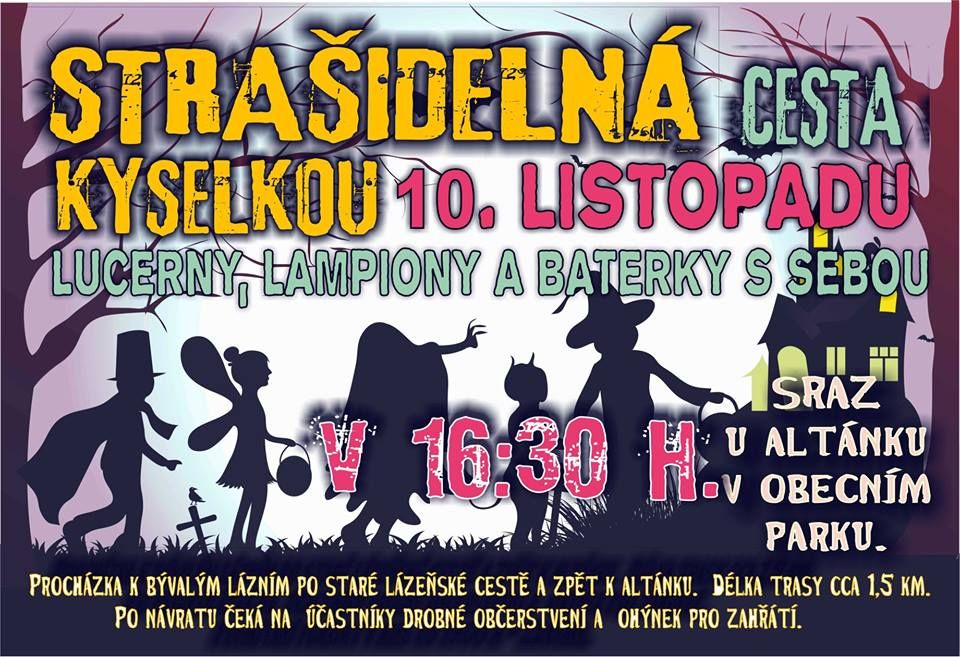 Kyselka: Příští sobotu se v obci koná Strašidelná cesta