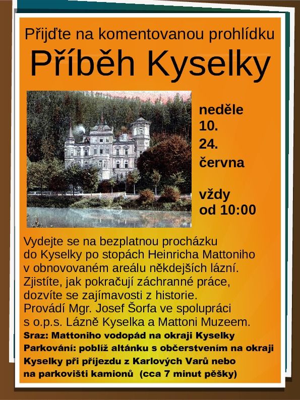 Kyselka: V neděli se koná bezplatná prohlídka areálu bývalých lázní