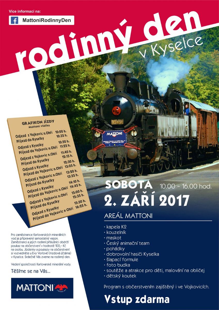 Kyselka: V sobotu se koná Rodinný den