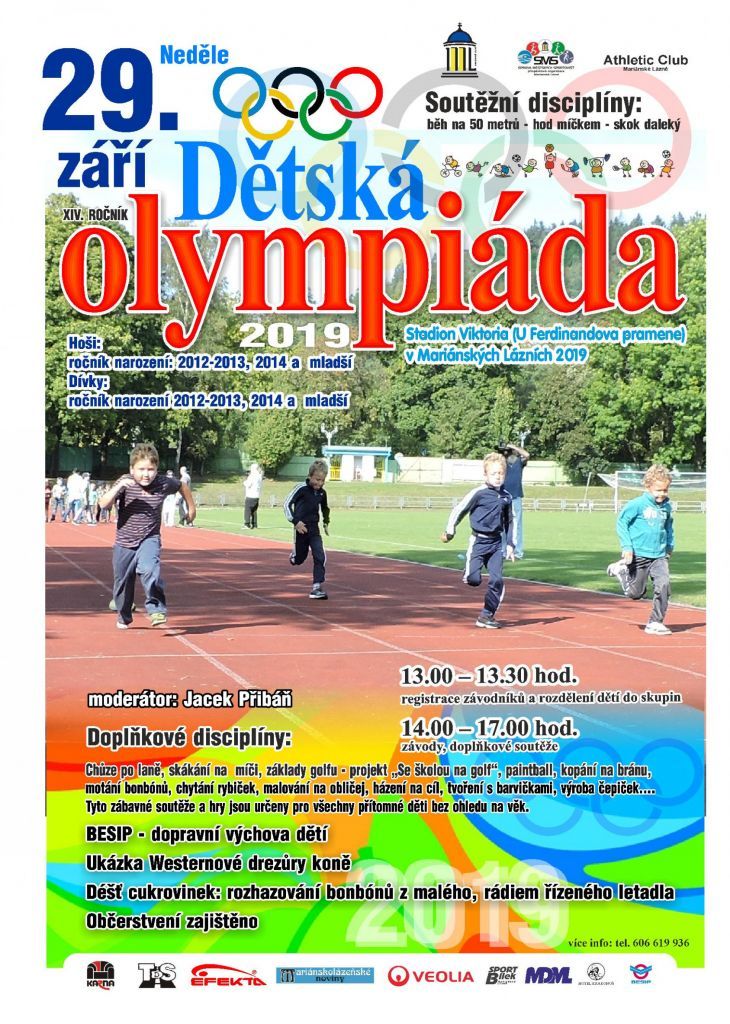 Mariánské Lázně: Příští neděli se bude konat Dětská olympiáda