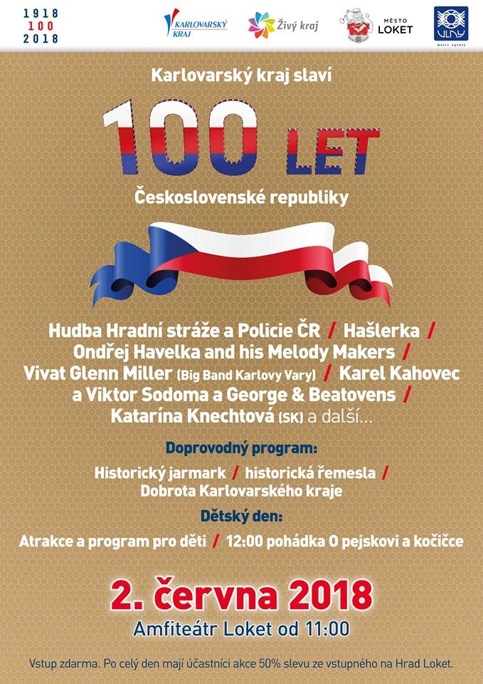 obrázek: Přijďte oslavit s Karlovarským krajem 100 let Československé republiky