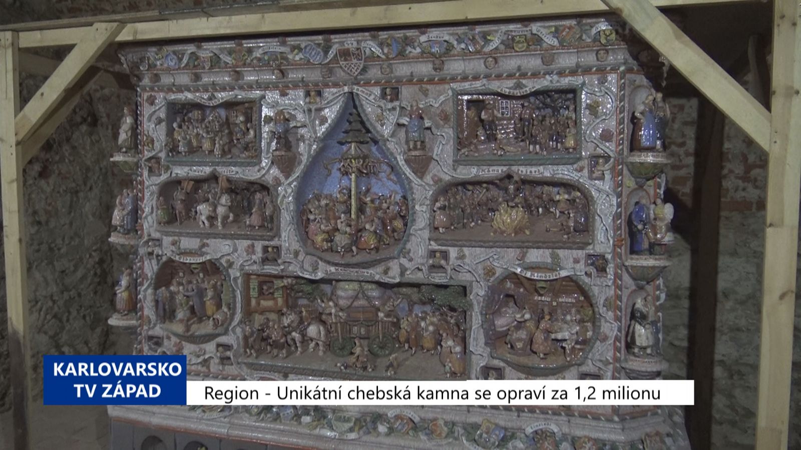 Region: Unikátní chebská kamna se opraví za 1,2 milionu (TV Západ)