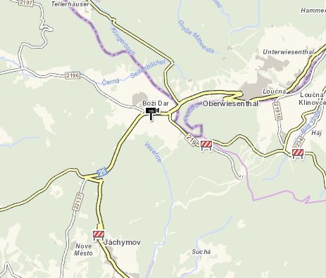 Řidiči, pozor! Silnice z Jáchymova na Boží Dar je uzavřena